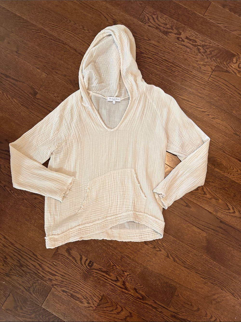 Michael stars gauze Cream Hooded Pullover